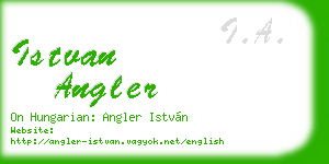 istvan angler business card